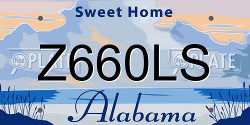 Z660LS Alabama License Plate