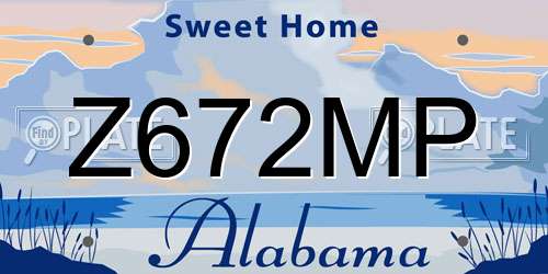 Z672MP Alabama License Plate