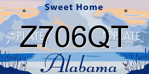 Z706QT Alabama License Plate