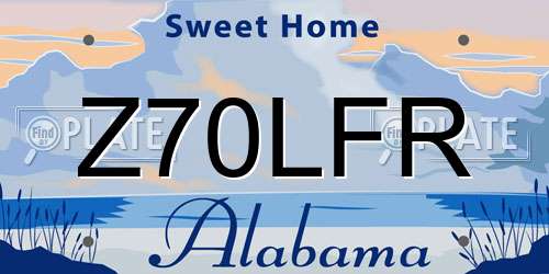 Z70LFR Alabama License Plate