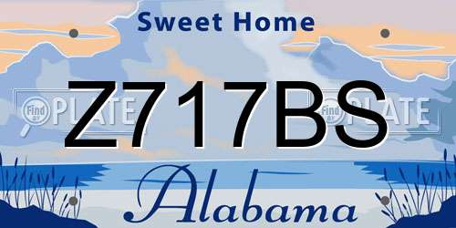 Z717BS Alabama License Plate