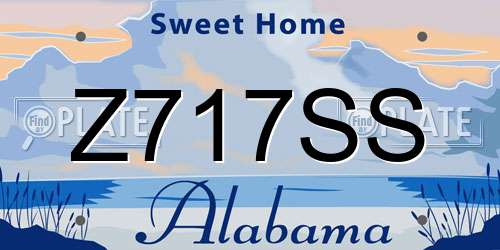 Z717SS Alabama License Plate