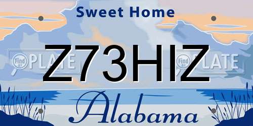 Z73HIZ Alabama License Plate