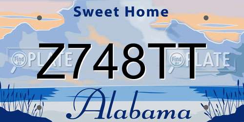 Z748TT Alabama License Plate