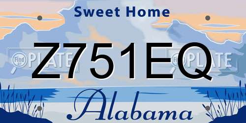Z751EQ Alabama License Plate