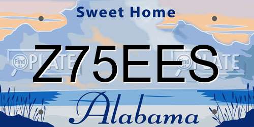 Z75EES Alabama License Plate
