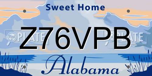 Z76VPB Alabama License Plate