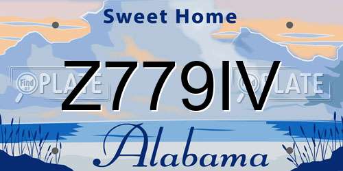 Z779IV Alabama License Plate