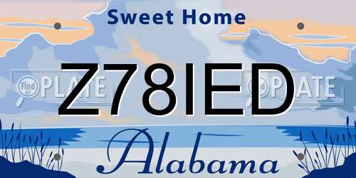 Z78IED Alabama License Plate