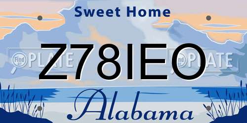 Z78IEO Alabama License Plate