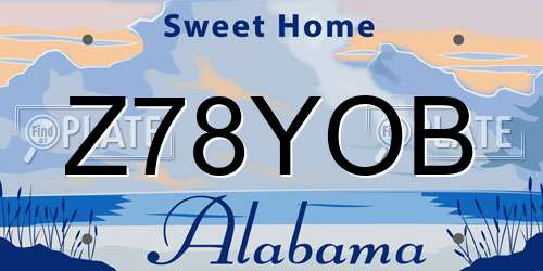 Z78YOB Alabama License Plate