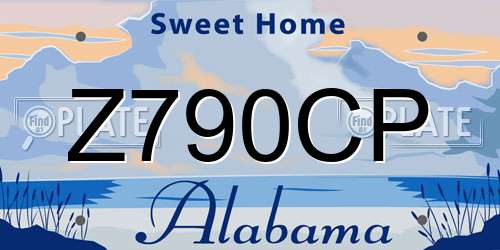 Z790CP Alabama License Plate