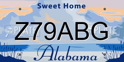 Z79ABG Alabama License Plate