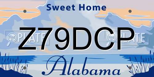 Z79DCP Alabama License Plate