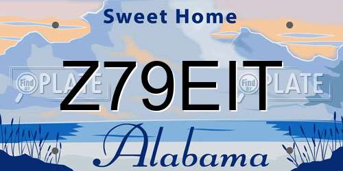 Z79EIT Alabama License Plate