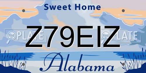 Z79EIZ Alabama License Plate