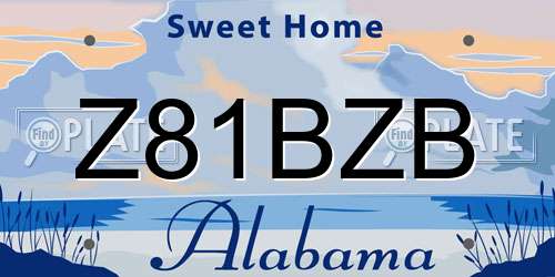 Z81BZB Alabama License Plate