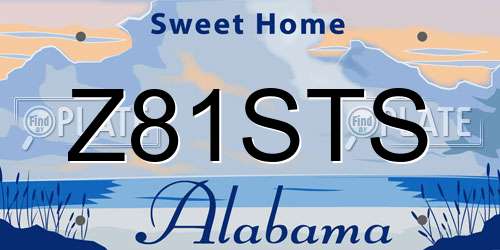 Z81STS Alabama License Plate
