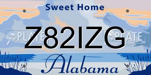 Z82IZG Alabama License Plate