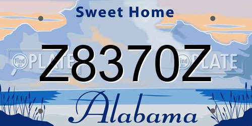 Z8370Z Alabama License Plate
