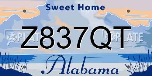 Z837QT Alabama License Plate