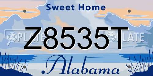 Z8535T Alabama License Plate