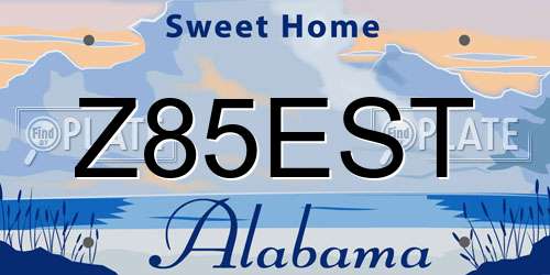 Z85EST Alabama License Plate