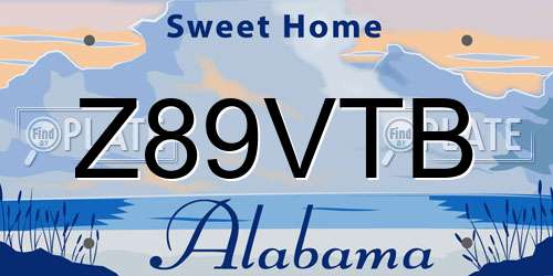 Z89VTB Alabama License Plate