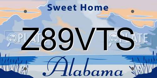 Z89VTS Alabama License Plate