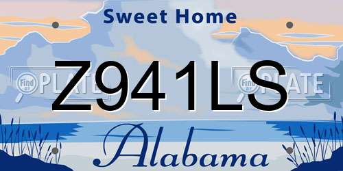 Z941LS Alabama License Plate