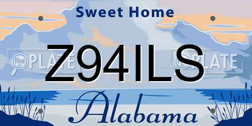 Z94ILS Alabama License Plate