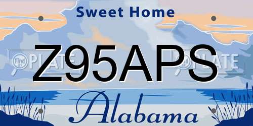 Z95APS Alabama License Plate
