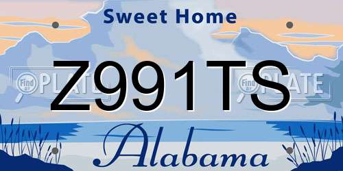 Z991TS Alabama License Plate