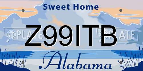 Z99ITB Alabama License Plate