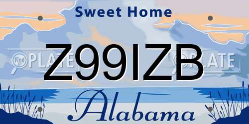 Z99IZB Alabama License Plate