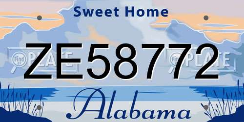 ZE58772 Alabama License Plate