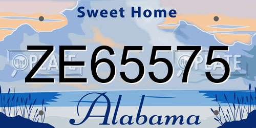 ZE65575 Alabama License Plate