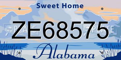 ZE68575 Alabama License Plate