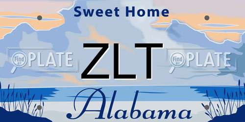 ZLT Alabama License Plate