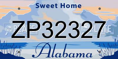ZP32327 Alabama License Plate
