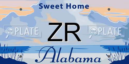 ZR Alabama License Plate