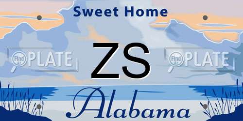 ZS Alabama License Plate