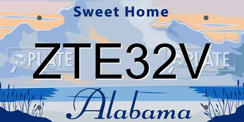 ZTE32V Alabama License Plate