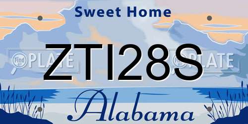 ZTI28S Alabama License Plate