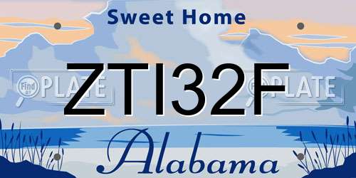 ZTI32F Alabama License Plate