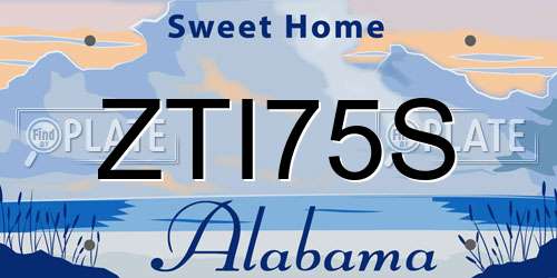 ZTI75S Alabama License Plate