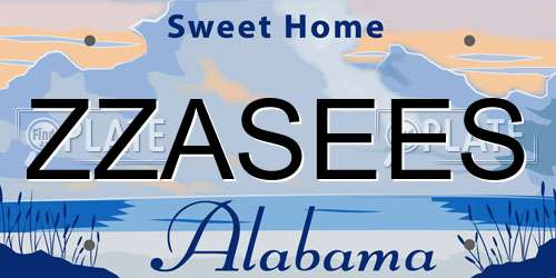 ZZASEES Alabama License Plate
