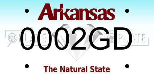 0002GD Arkansas License Plate
