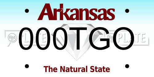 000TGO Arkansas License Plate