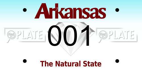 001 Arkansas License Plate